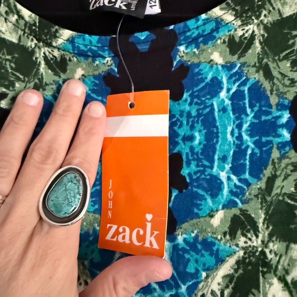Zack Black Dress with Floral Pattern - Picture 2 of 2